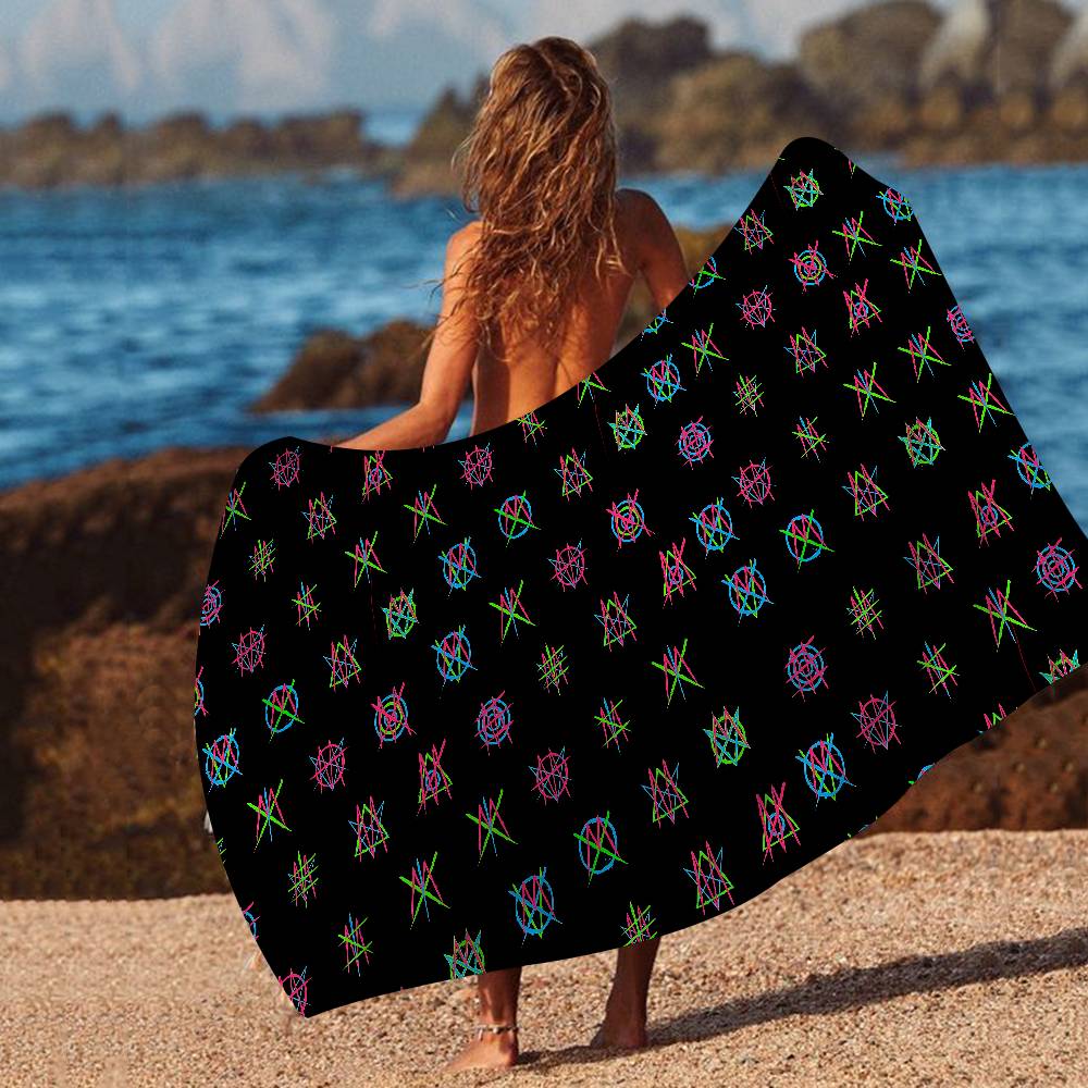 A-Mindless Self Indulgence-S Microfiber Printed Beach Towel Mountain Climbing Yoga Beach Swimming Running Absorbent Soft Towel