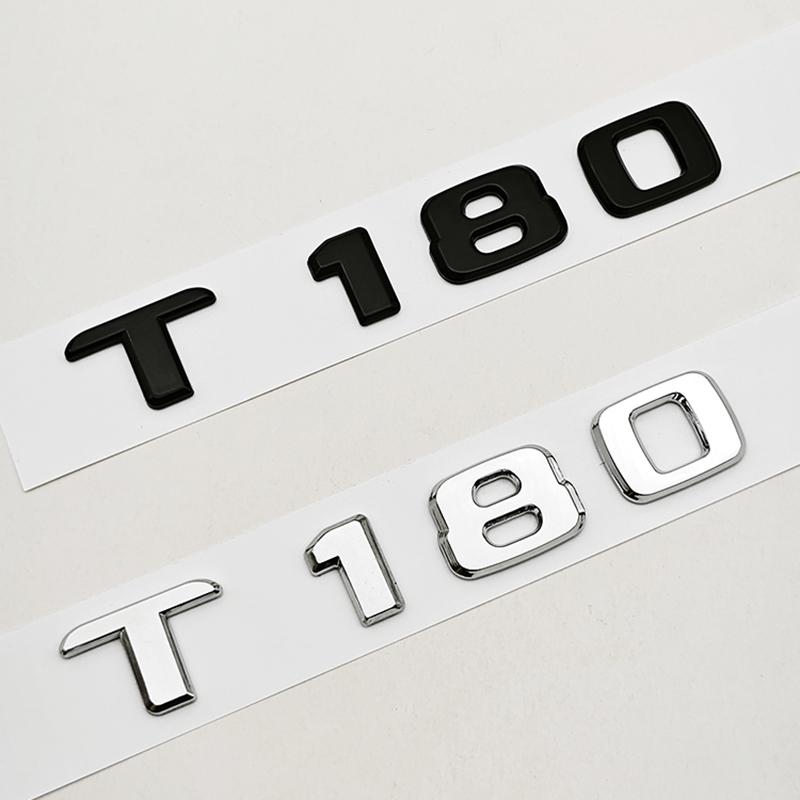 For Mercedes Benz T180 Trunk Emblem Badge Letter Logo Chrome Car Styling Tailgate Sticker Nameplate Accessories Replacement AR1