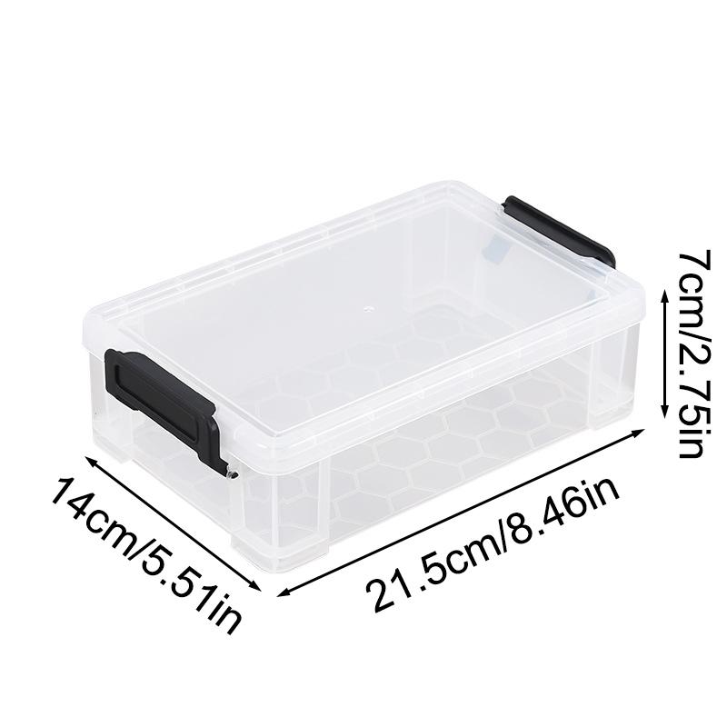 Square Transparent Storage Box Multifunctional Art Supplies Jewelry Organizer Dustproof Desktop Plastic Box for Home Organizatio