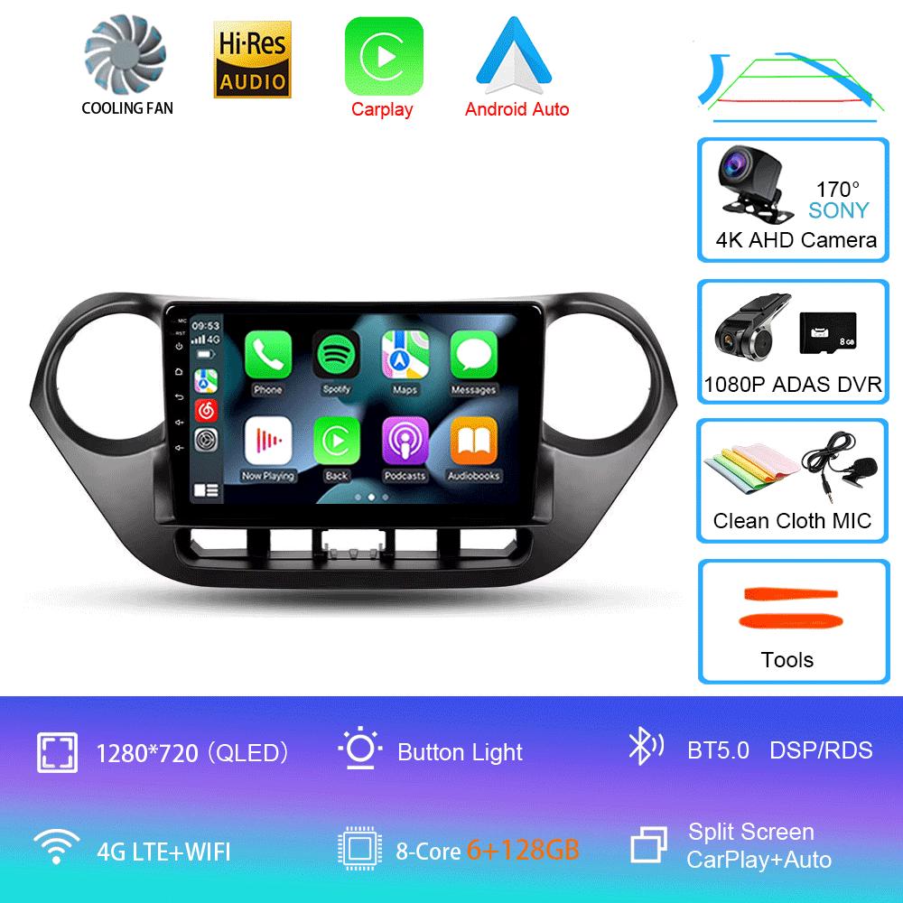 Car Radio Android 14 Carplay Auto Multimedia Player For Hyundai I10 2013 - 2018 Navigation Autoradio GPS Stereo 2din Head Unit