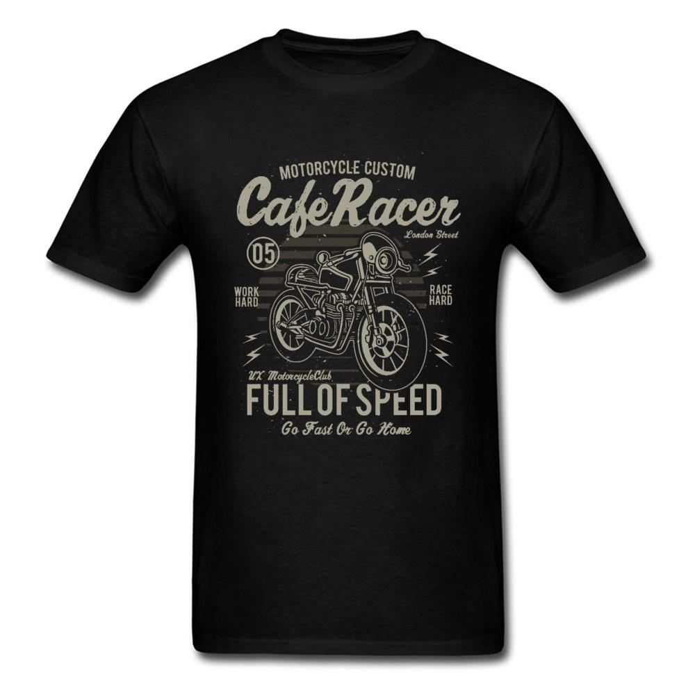 Cafe Racer Voller Geschwindigkeit Vintage Motorrad T-Shirt Retro Motorrad Rennfahrer Auto Spiel Neue T-Shirts Fahrer Biker Cooles T-Shirt Übergröße