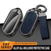 Suitable for Fiat 500 500C 500L 500X Zinc Alloy High-grade Leather Car Key Protective Cover Auto Accessories