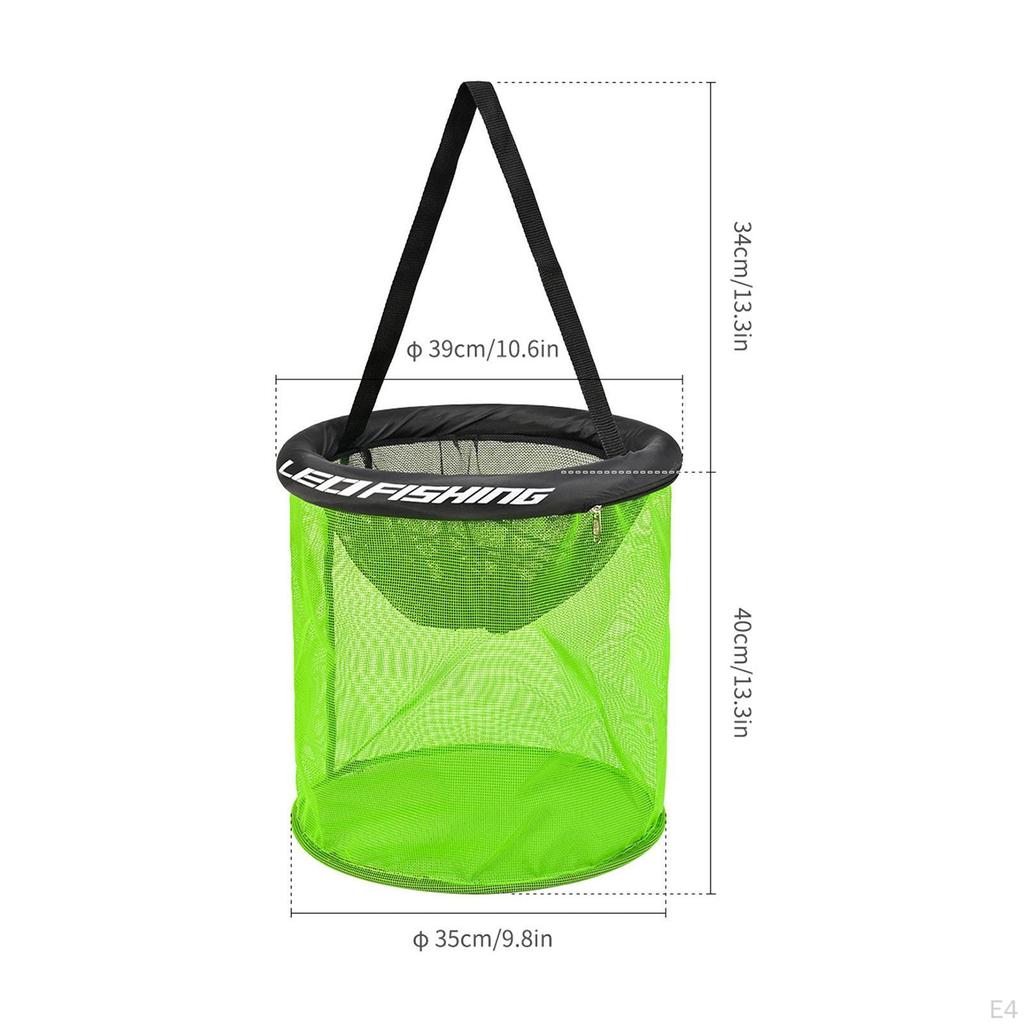 ing Basket Baits Storage Cage Mesh Net Folding for Pond