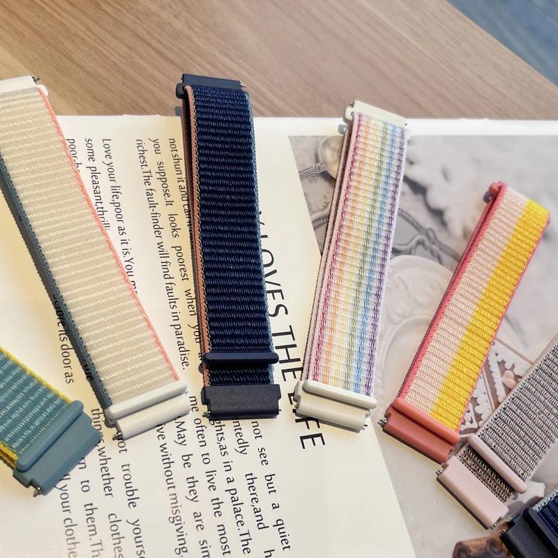 Nylonový smyčkový pásek pro Samsung Galaxy Watch 6/5/pro/4/Classic/active 2 43-47-44mm 20mm/22mm sportovní náramek huawei gt 4/2/e/3 pásek