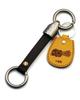 [NONINA] Italian Leather Key Chain for Motorcycles, Heavy Duty Ring, Simple, Motorcycle Key Ring, Braun
