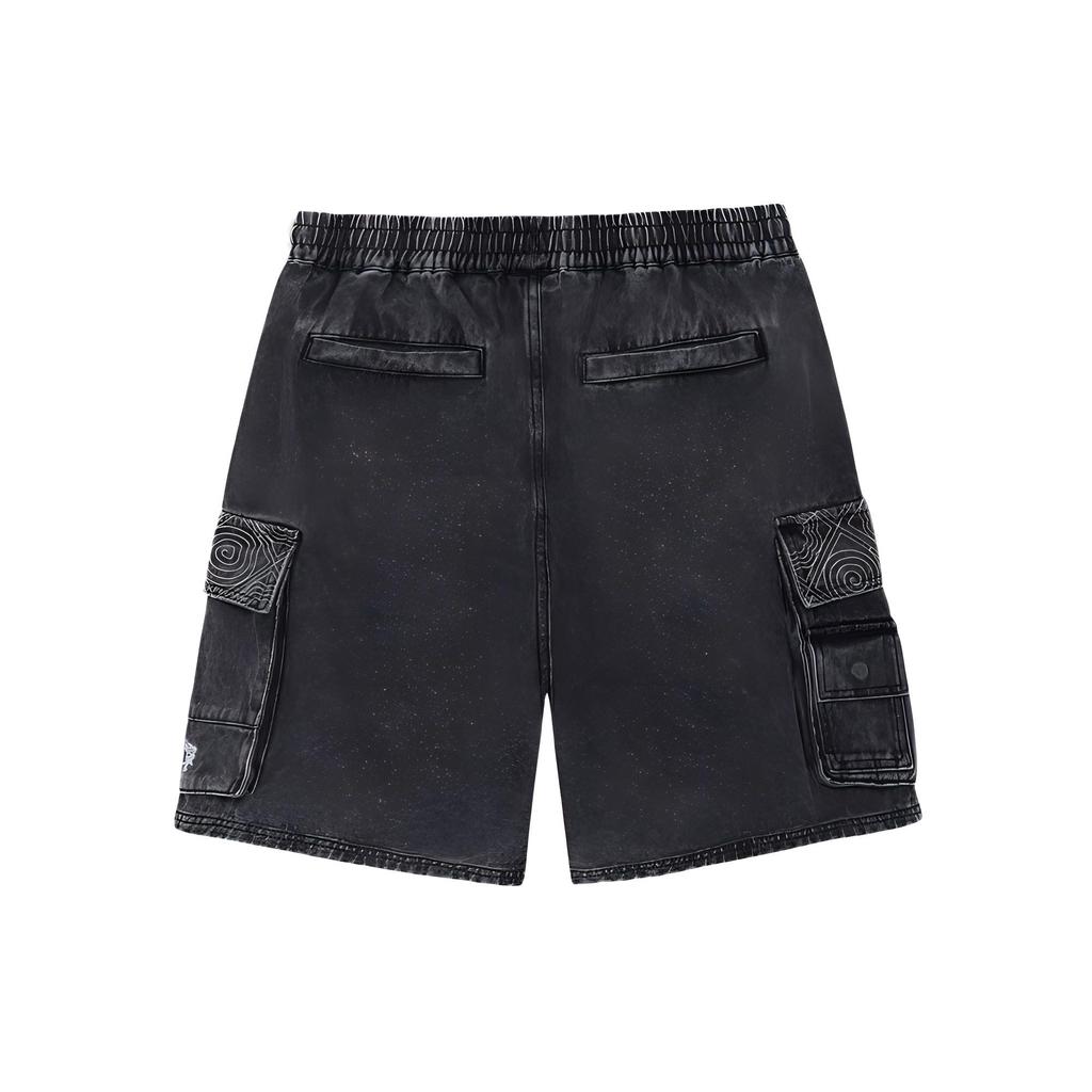 Li Ning Denim Shorts Men's Black Moderate AKSS075-2