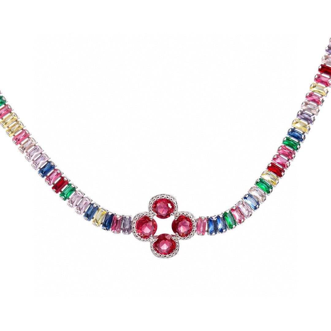 CHHC High-End Luxury Zirconia Necklace & Bracelet Set: Trendy European & American Style