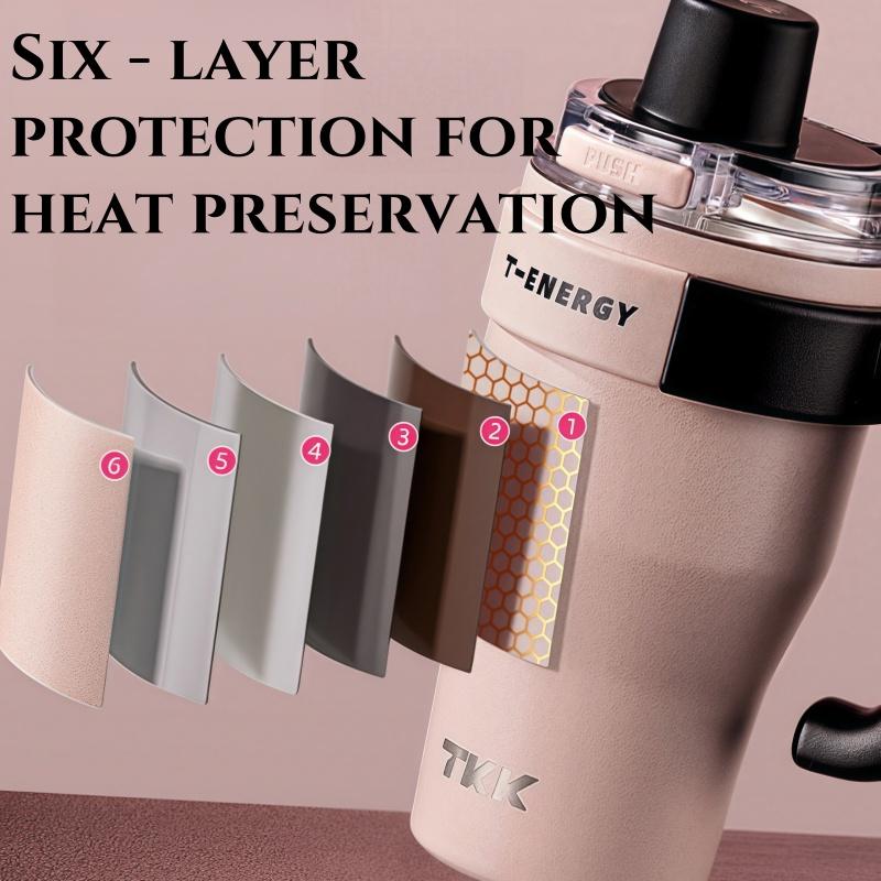 1200ml Vacuum Cup with Ceramic Inner Container 316 Stainless Steel Vacuum Insulated Cup Large-capacity Vacuum Cup Expensive Cup