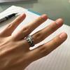 Anillos Para Hombre Anillo Creativo Máscara de Venus, Retro Plata Tailandesa en Relieve Con Anillo de Apertura Ajustable Regalo de Confesión