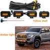 4 in1 Grille Lights For Toyota Tacoma 2020 2021 Car LED Strobe Light Warning Daytime Running Lamp For Tacoma DRL Amber Lights