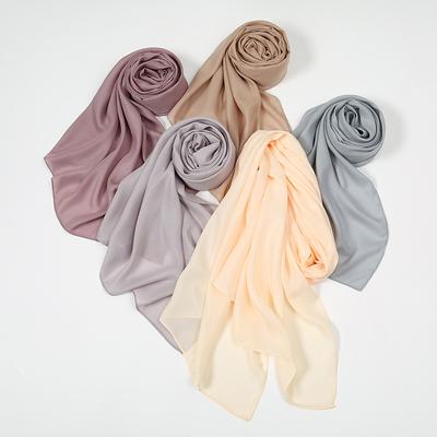 Klassischer Chiffon-Hijab für muslimische Mädchen, langer Kopftuch für Damen, Hochzeits-Hijab, Schleier, islamischer Turban
