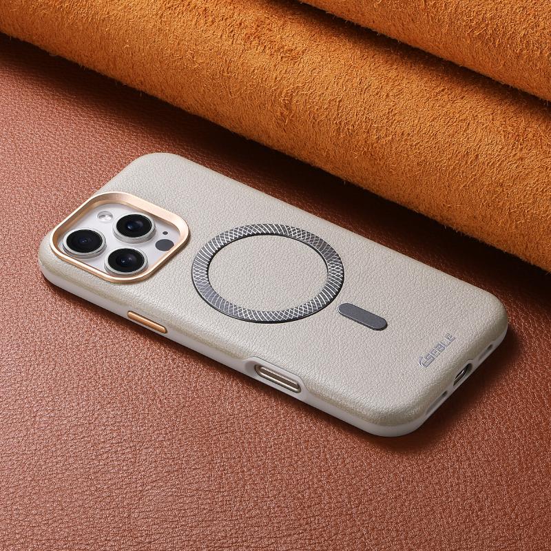 New Luxury Solid Color Leather For Magsafe Magnetic Shockproof Phone Case For iPhone 17 Pro Max 15 13 14 16 Pro Max Bumper Cover