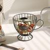 Coffee Pod Basket Metal Wire Large Capacity Reusable Modern Organizer Coffee Pod Holder Organizer for Home Kitchen Study Cafe