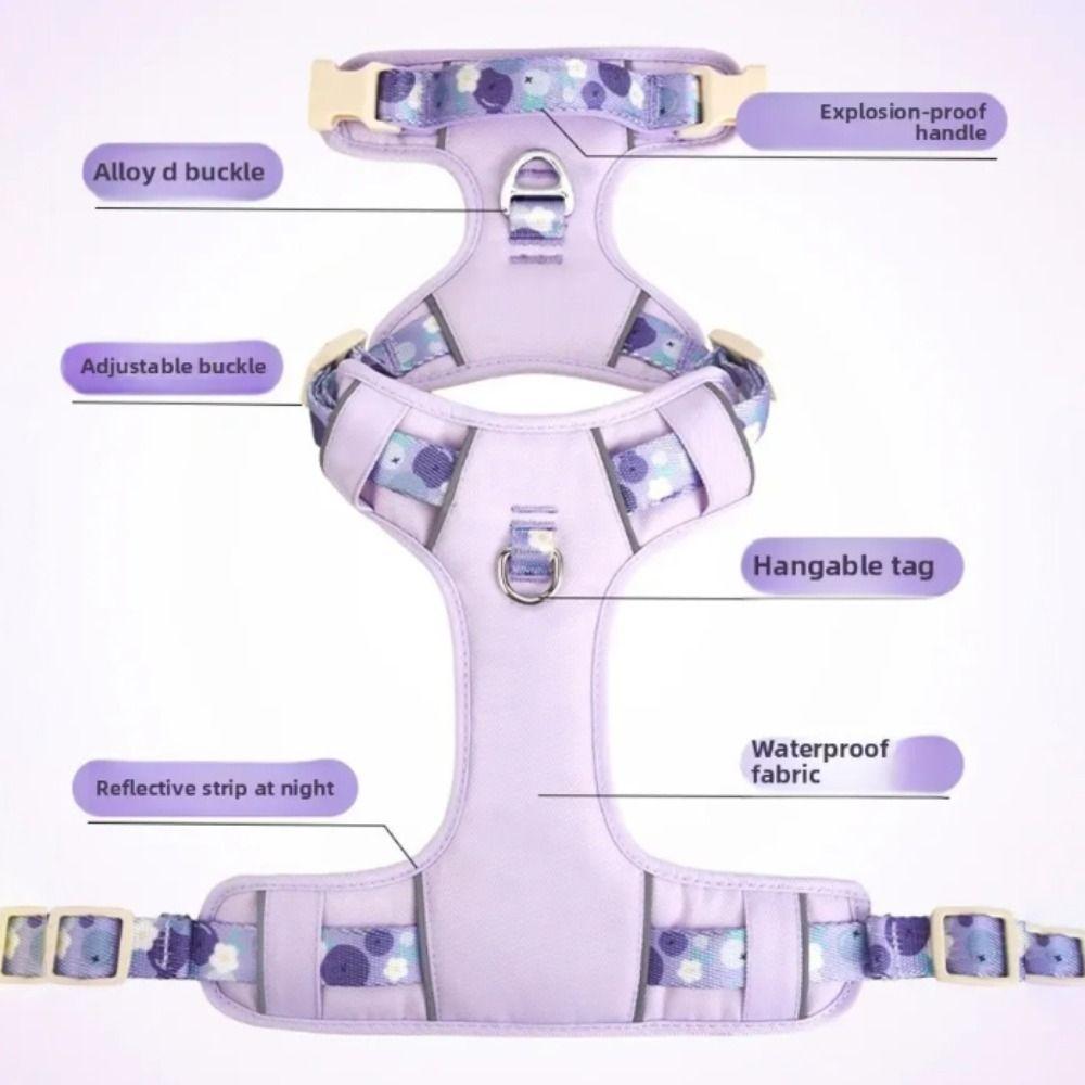 Vest Type Pet Harness Explosion Proof Breathable Harness Dog Gear Dog Vest  Outdoor Activities
