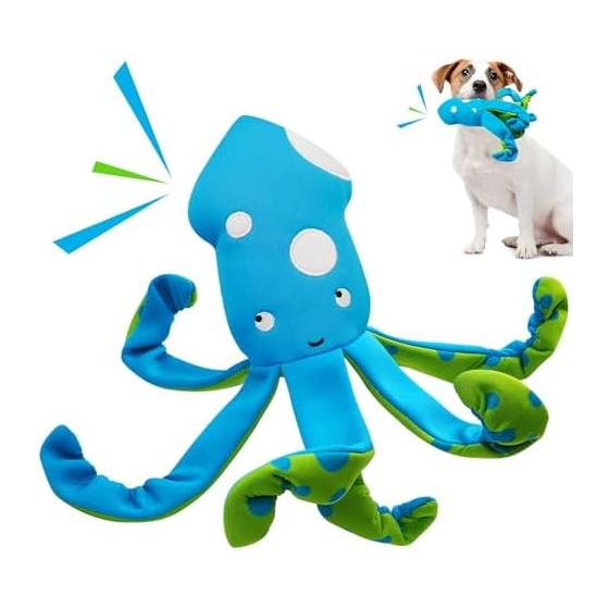 Dog Toy, Squid Shape, Water Play, Educational Toy, For Small and Medium Dogs, Interactive Toy, Chewy, Great As a Gift, Durable Material, Floating,