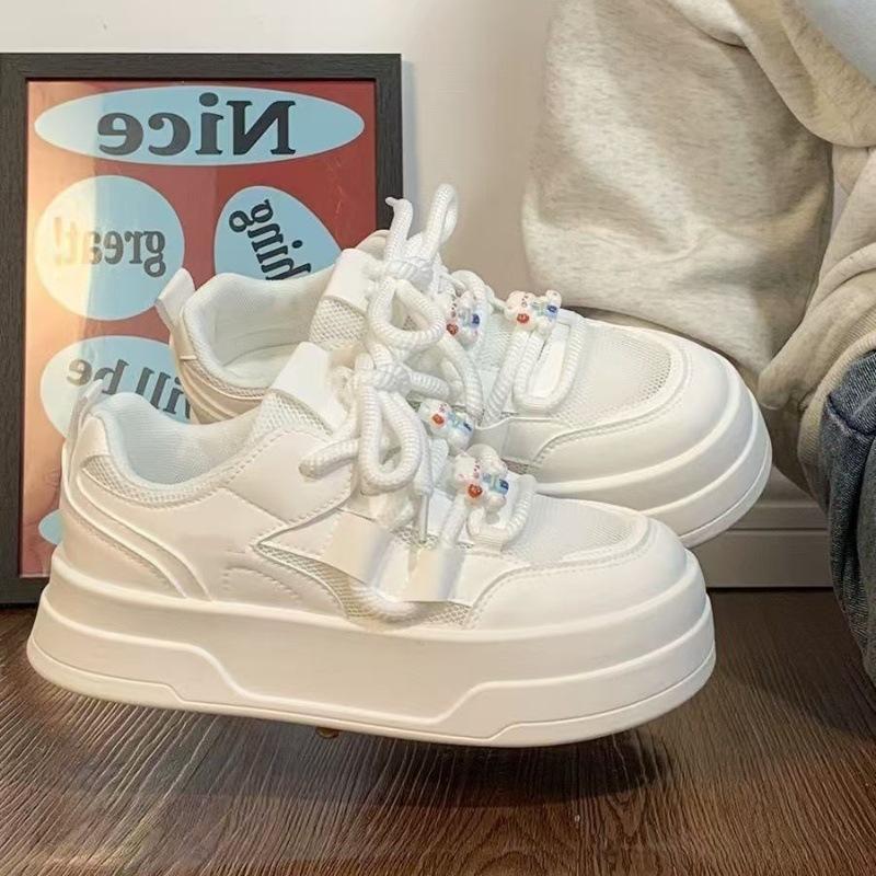 

Popular small fragrant wind little white shoes women s 2025 autumn new models with skirts platform women s shoes versatile niche sports shoes 35 белый