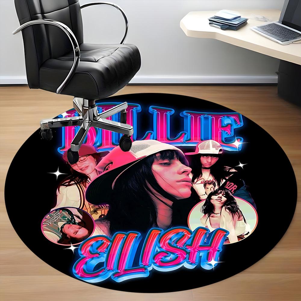 1pc BILLIE EILISHChair Carpet for Office, Non-slip, Soft and Durable Office Rug for Interior Decoration, Perfect for Office Yy250925229