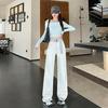 Women's 2025 High-Waisted Ripped Wide-Leg Jeans - Spring/Autumn Thin Style, Loose Petite Fit, Straight Narrow-Leg.