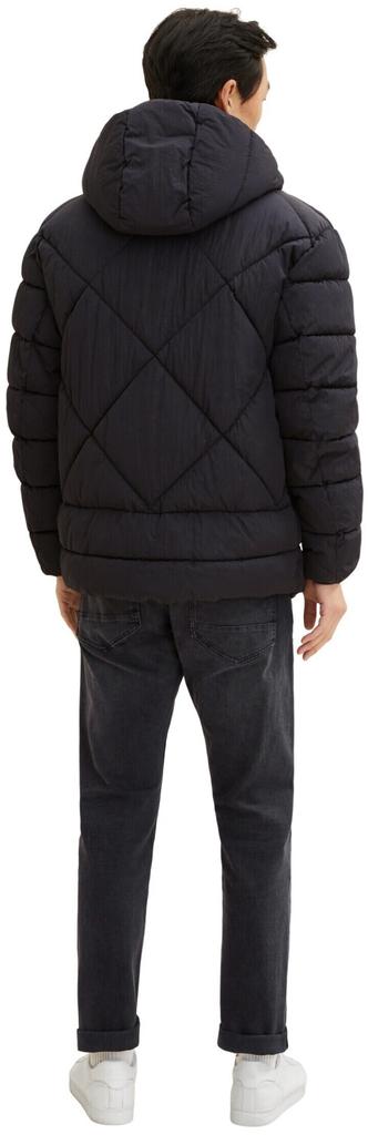 Демисезонная куртка Tom Tailor Regular Fit Pufferjacke mit Waffeloptik (1032484) black