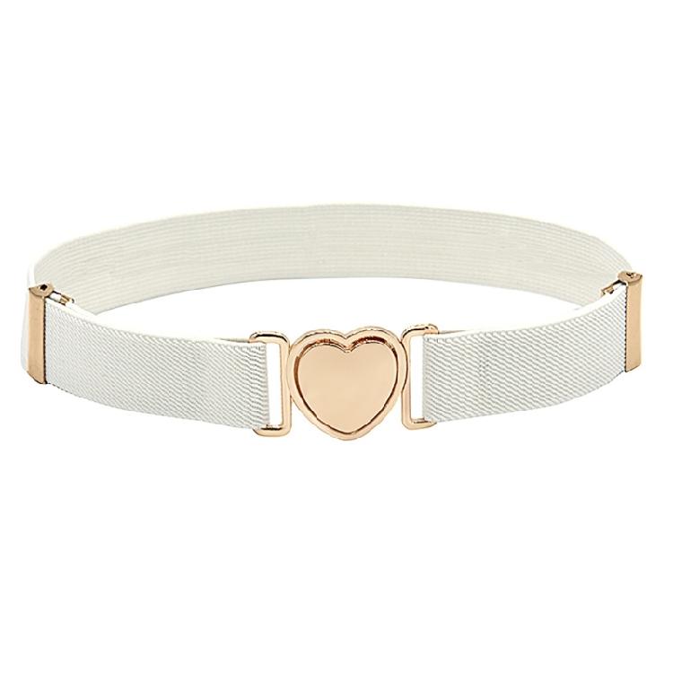 Универсальный Эластичный Декоративный Пояс Пряжка в Форме Сердца Пояс Аксессуары для Девочек