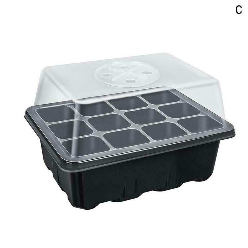 Seedling Stater Tray 12 Hole Home Garden Balcony Nursery Seedling Tray Plant Growing Holder Plate