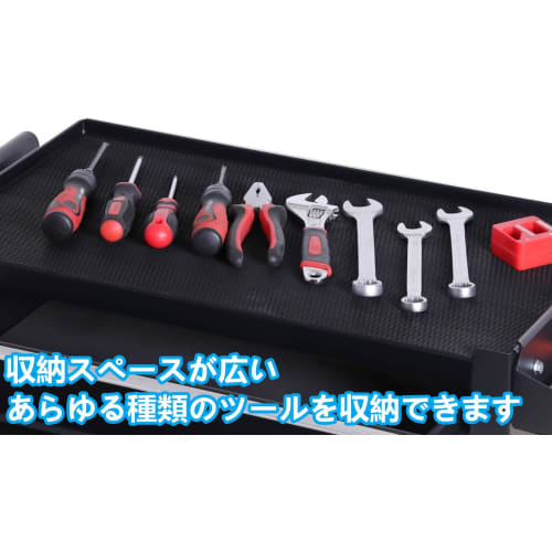 Tappros Tool Cart, 2-Tier Black Tool Cart with Drawers and Casters, Heavy-Duty Capacity Tool Cabinet, Tool Storage, Tool Dolly, Car Maintenance, Garag