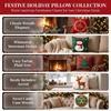 2D Flat Christmas Pillow Cover Christmas Tree Xmas Tree Pillowslip Throw Cushion Case  Winter Decor