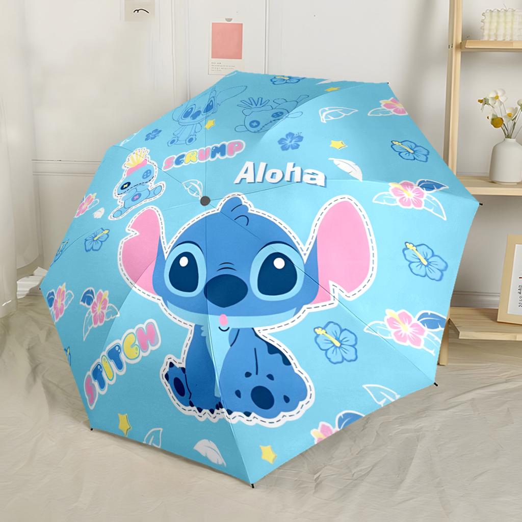 Stitch Starry Night Automatic Umbrella Sturdy 8-Rib Shaft Sturdy Construction for Women/Men Fashion Lovers Perfect Gift for Women/Men