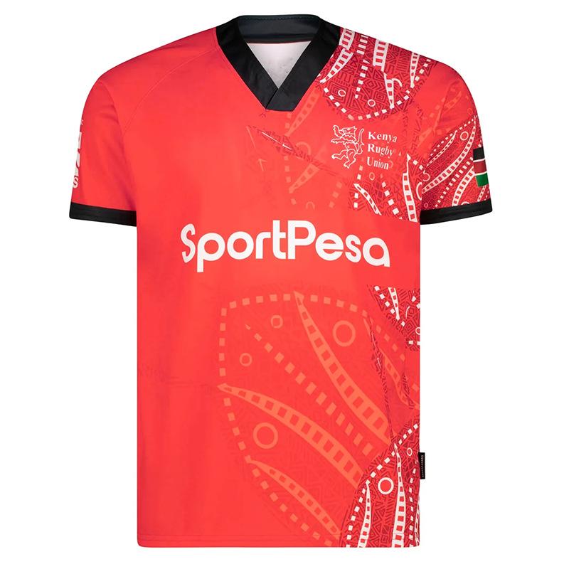 2025 New Kenya Rugby Union Jerseys Short Sleeve T-Shirt Sportswear Kenya Rugby Jerseys
