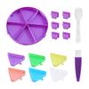 Beads Embroidery Tool Set Polylactic Acid Round Tray for Fast Sifting Multiple Use in Handcraft