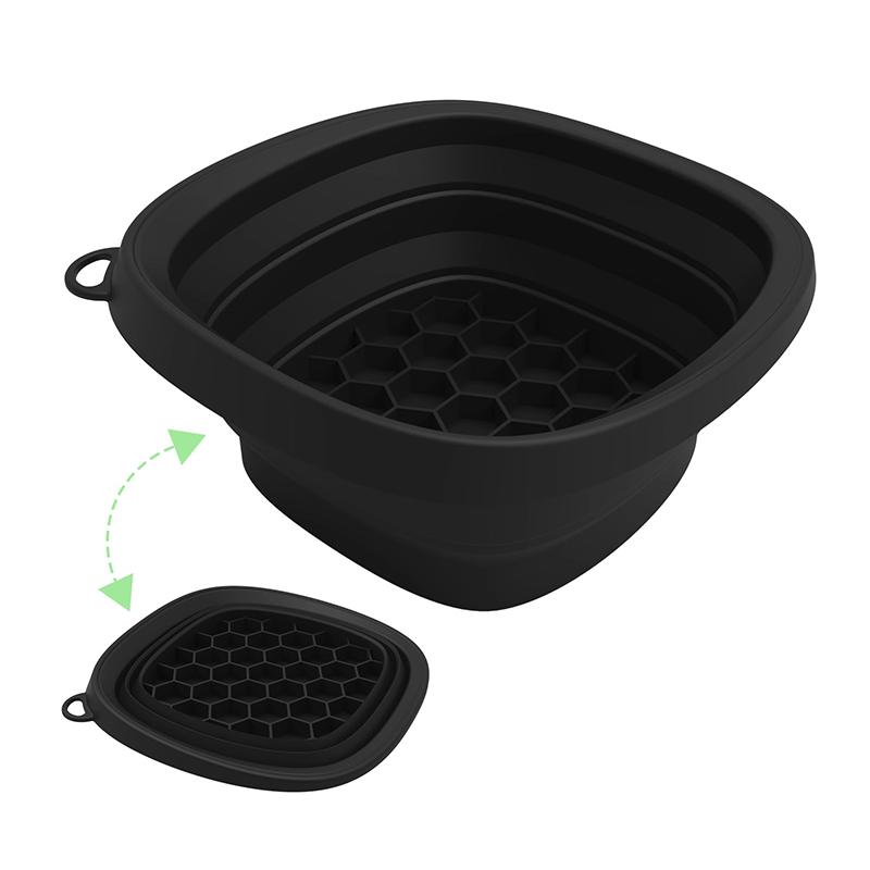 Square Foldable Silicone Bowl For Face Ice Bath And Home Skincare Routine Portable Face Dipping Bowl For Women And Girl
