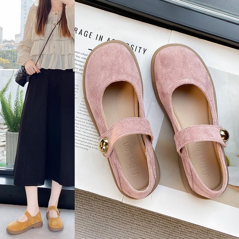 Xiaoxiangfeng Retro Mary Jane Temperament Single Shoes Women's Spring New Soft Sole Soft Surface Round Head with Skirt Light Mouth Single Shoes
