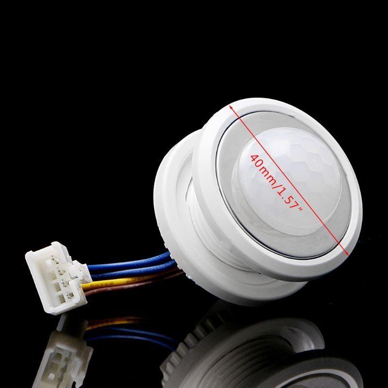 40mm LED PIR Detector Motion Switch with for Time Delay Adjustab