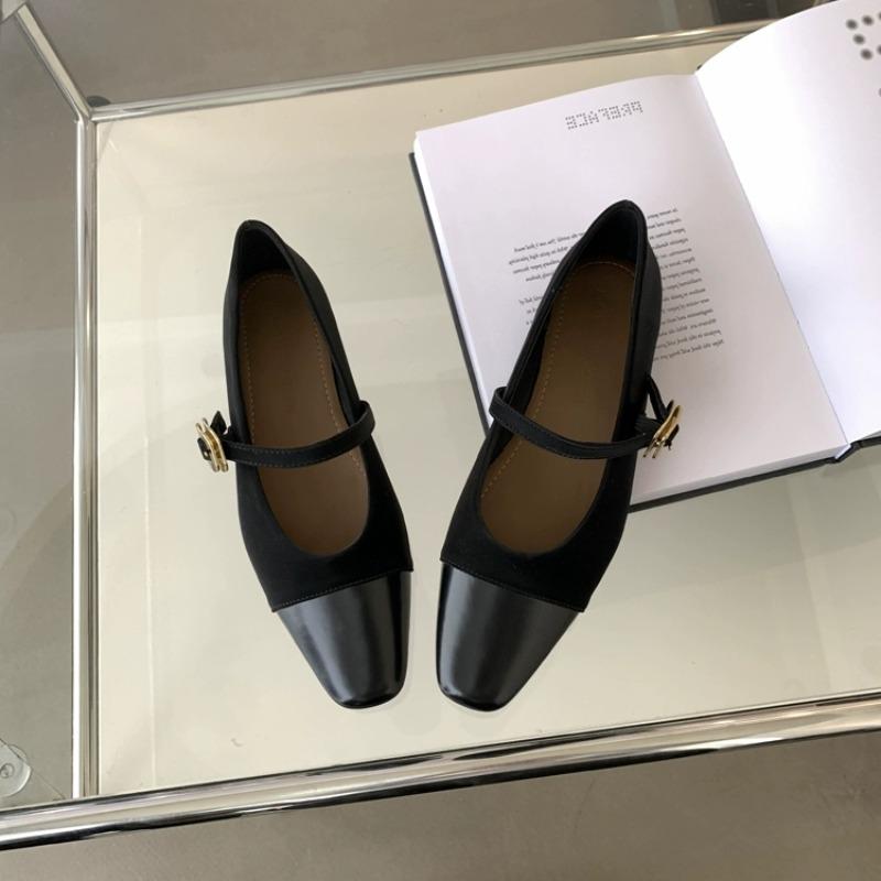 

Женские балетки Модные и универсальные с квадратным носком Французские туфли Мэри Джейн Женские Новые Популярные Летние Мягкая подошва Шапочки 40 чёрный