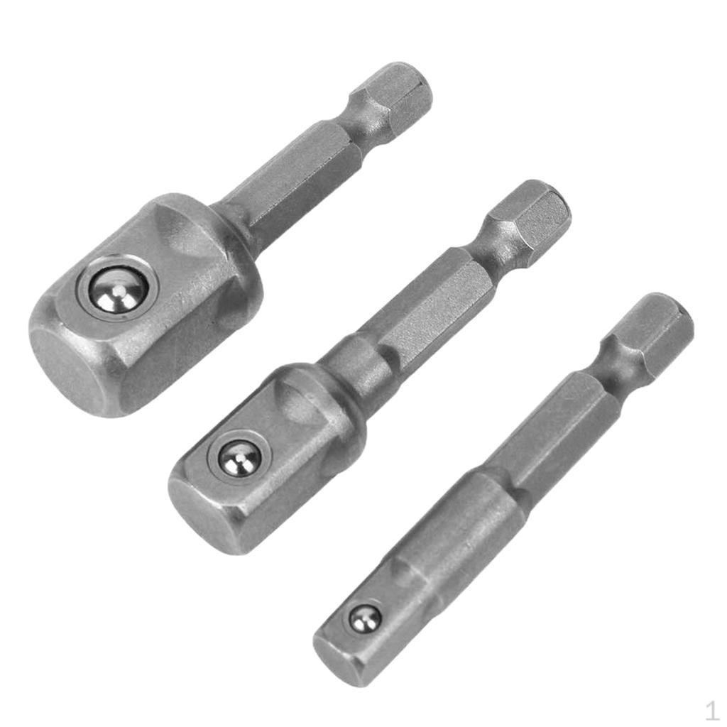 

3 переходных удлинителя с переходной втулкой для торцевых бит 1/2 дюйма, 3/8 дюйма, 1/4 дюйма