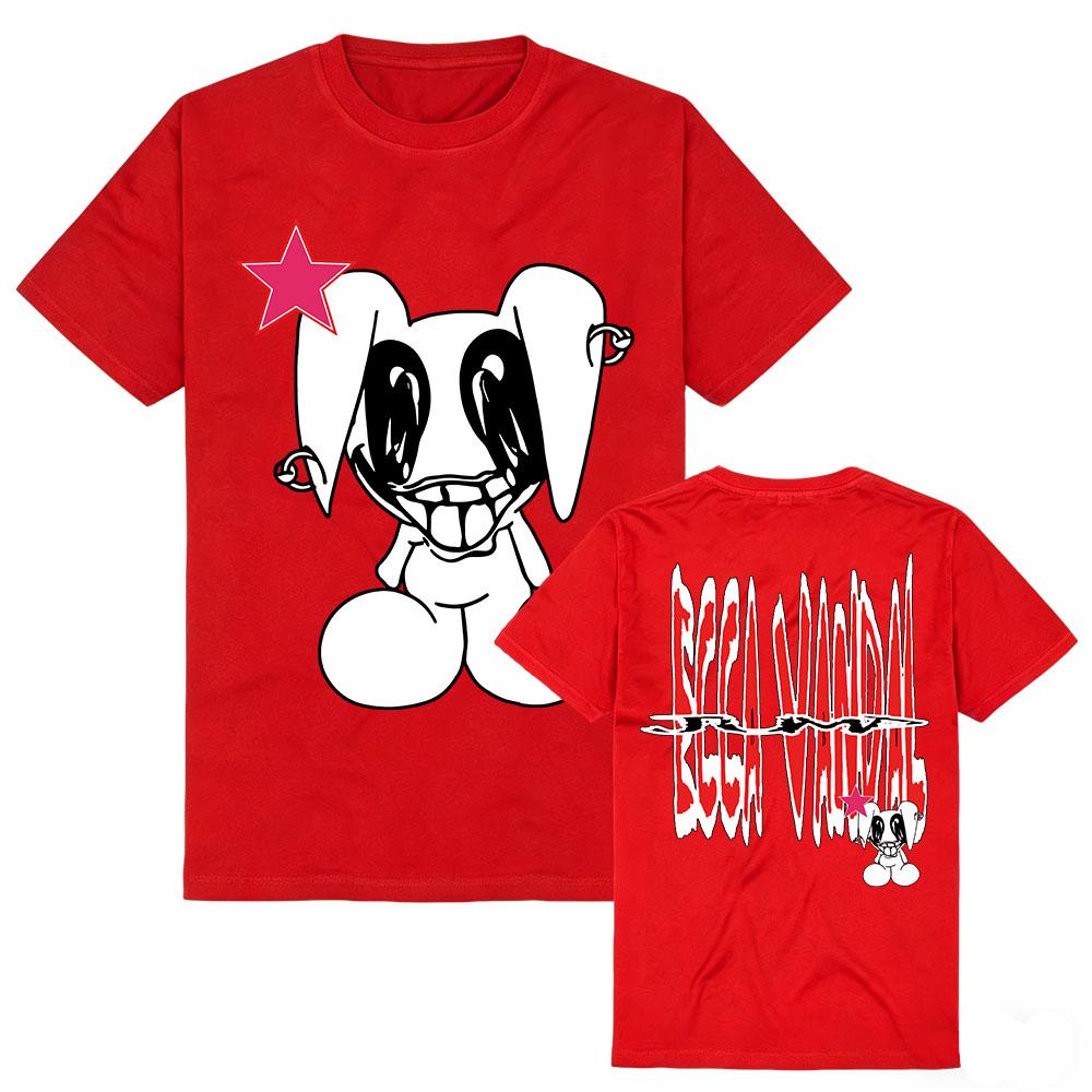 STAR BUNNY TEE ECCA VANDAL Singer Design T-shirt Graphic Print Merch Unisex Streetwear Cotton Short Sleeve Female Tshirts Soft