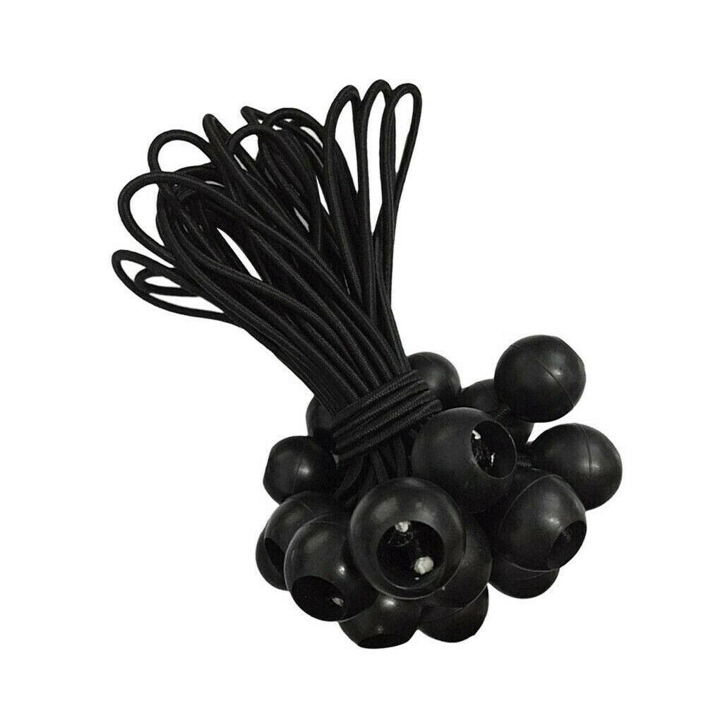 25Pcs Bungee Ball Elastic Cord Loop Shock Cords Easy Fix Ties Tarp Tent Canopy