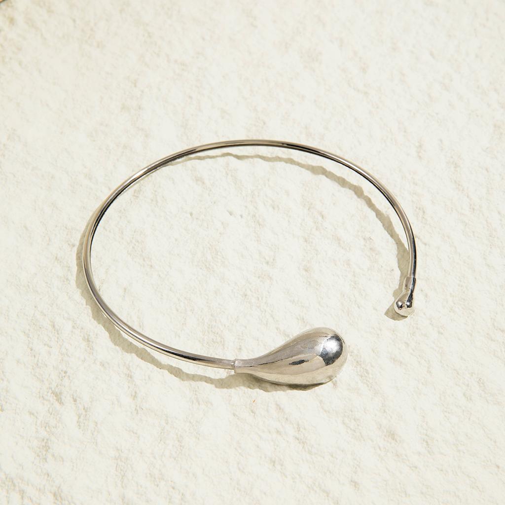 Nowa Moda Złoty Srebrny Kolor Kropla Wody Otwarty Naszyjnik Choker dla Kobiet Nieregularny Gruby Naszyjnik Biżuteria Prezent