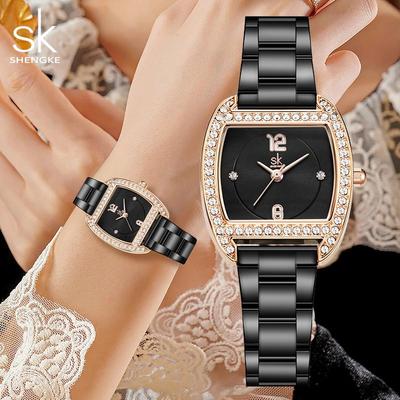 Black Watch Women Watches Ladies Stainless Steel Womens Bracelet Watches Female Gift Clock for Wife,Family,Friend