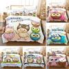 Cartoon Owl Duvet Cover Set Fashion Cute Animal Bedding Set Soft Microfiber Print Comforter Cover Decorative Kids Children Room