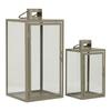 Green Metal and Glass Lantern - Set of 2 - HOUSE NORDIC Corfu