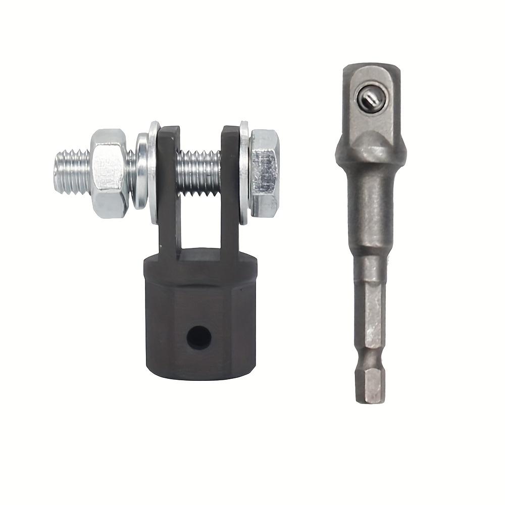 2pcs(Adapter + Steel Ball Post)Heavy-Drive High-Carbon Steel Jack Adapter | Adjustable Jaw Impact Wrench Socket with Hex Bolts for Automotive Repair