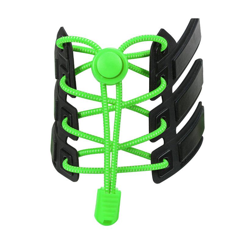 

Elastic Lazy Shoelaces Free Ties Shoelaces For sports elastic mountaineering shoes зелений