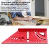 6.6 Inch Size 3D Multi-Angle Measuring Ruler T-Type Carpenter Square  Woodworking and Engineering