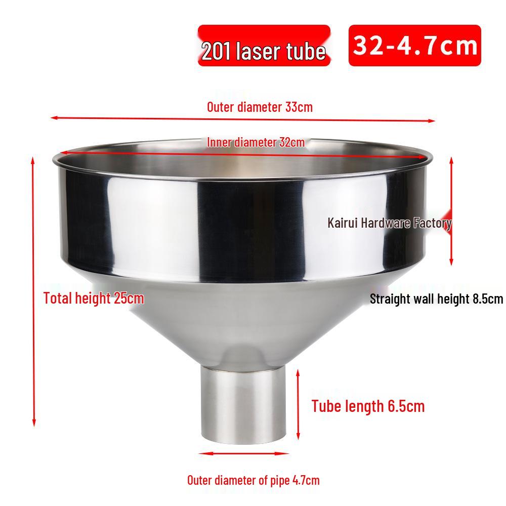 Large Stainless Steel Non-Magnetic Fueling Funnel for Industrial Tanks