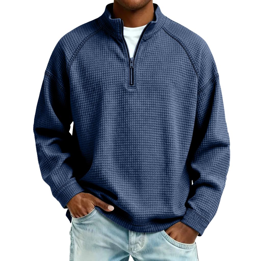 Men's Knit Casual Collar Pullover - Long Sleeve Daily Wear