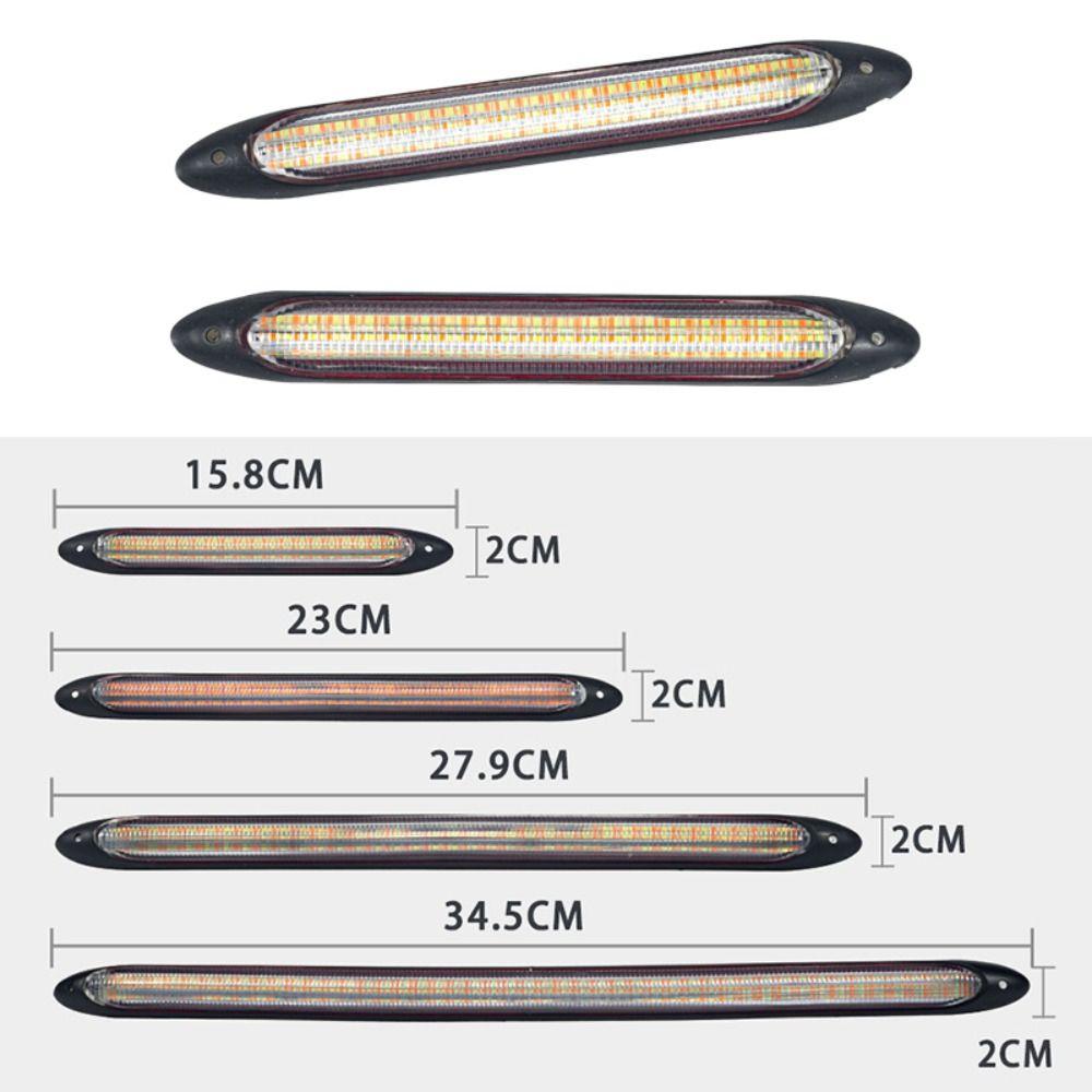2pcs Waterproof Flexible DRL LED Strip Start Scaing Daytime Running Light Brake Flow Lamps