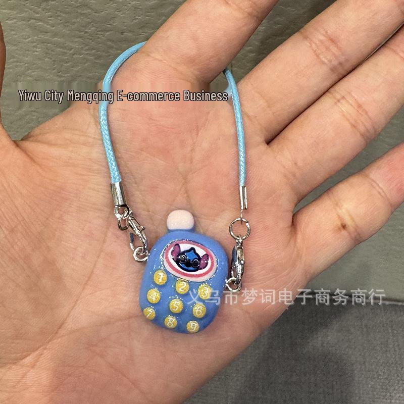 Miniature Bright Color Phone Model for OB11 Doll with Pendant Accessories