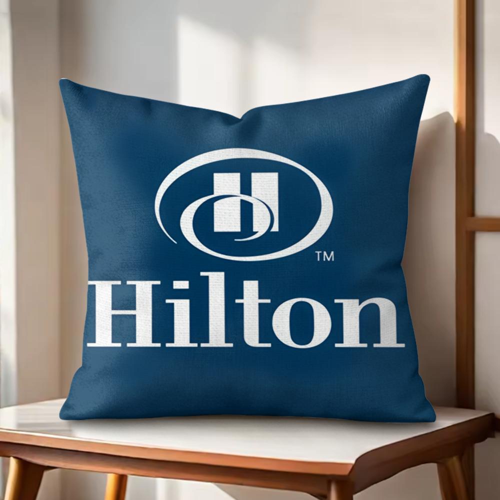 Luxury HHiltonS Design Cushion Cover Natural Linen Organic Fabric DoubleSided Printing Couch Pillow Covers Home Decor
