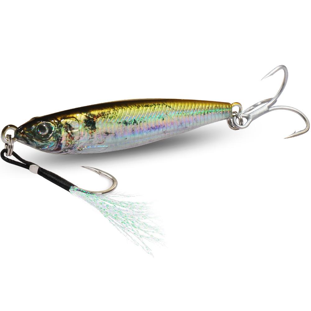 GOBAIT Metal Jig Lure 20g 30g 40g Spinner Spoon 3D Eye Color Laser Spinning Fishing Tackle Blade Hook Swimbait Pesca VIB Bait